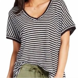 We The Free Take Me Linen Striped Tee XS